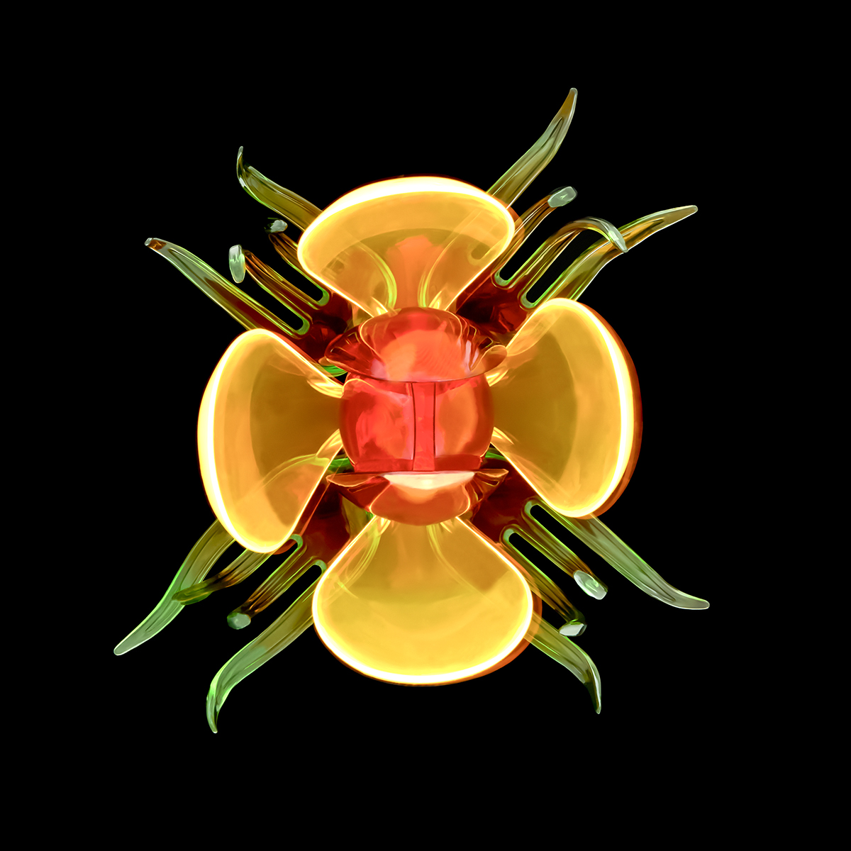 spoon + fork + knife = flower