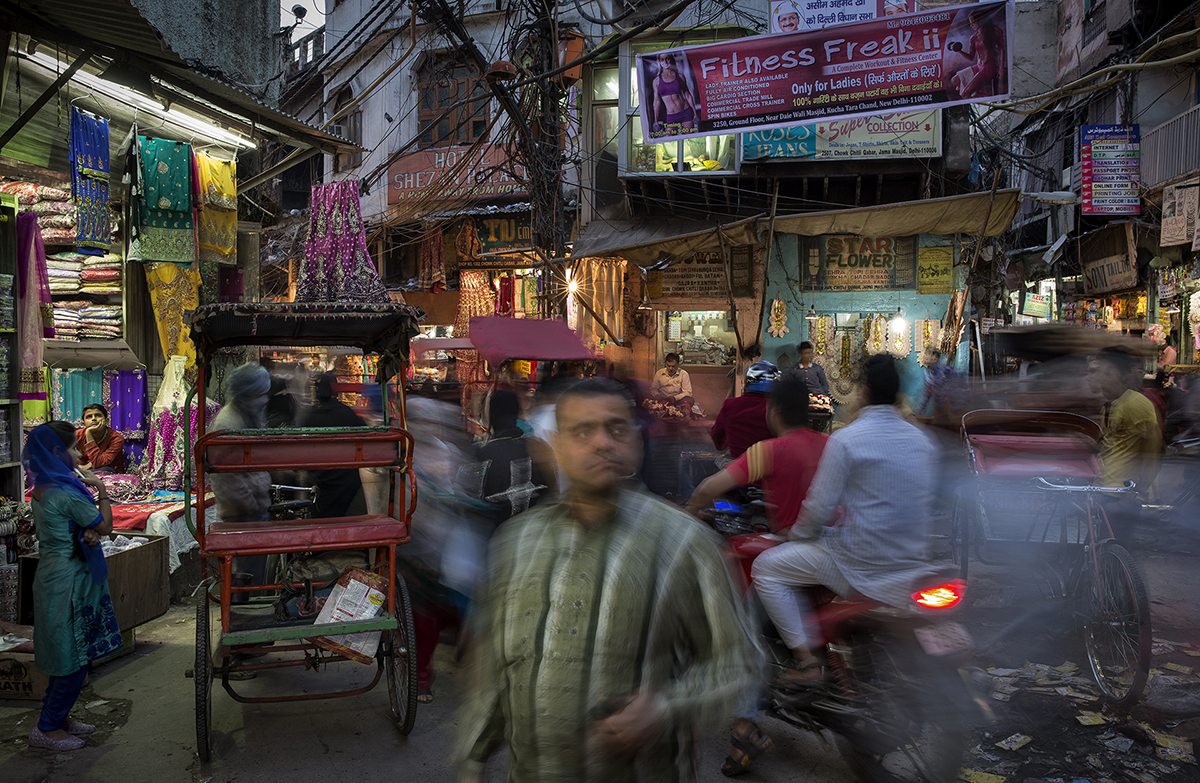 Busy street in Old Delhi