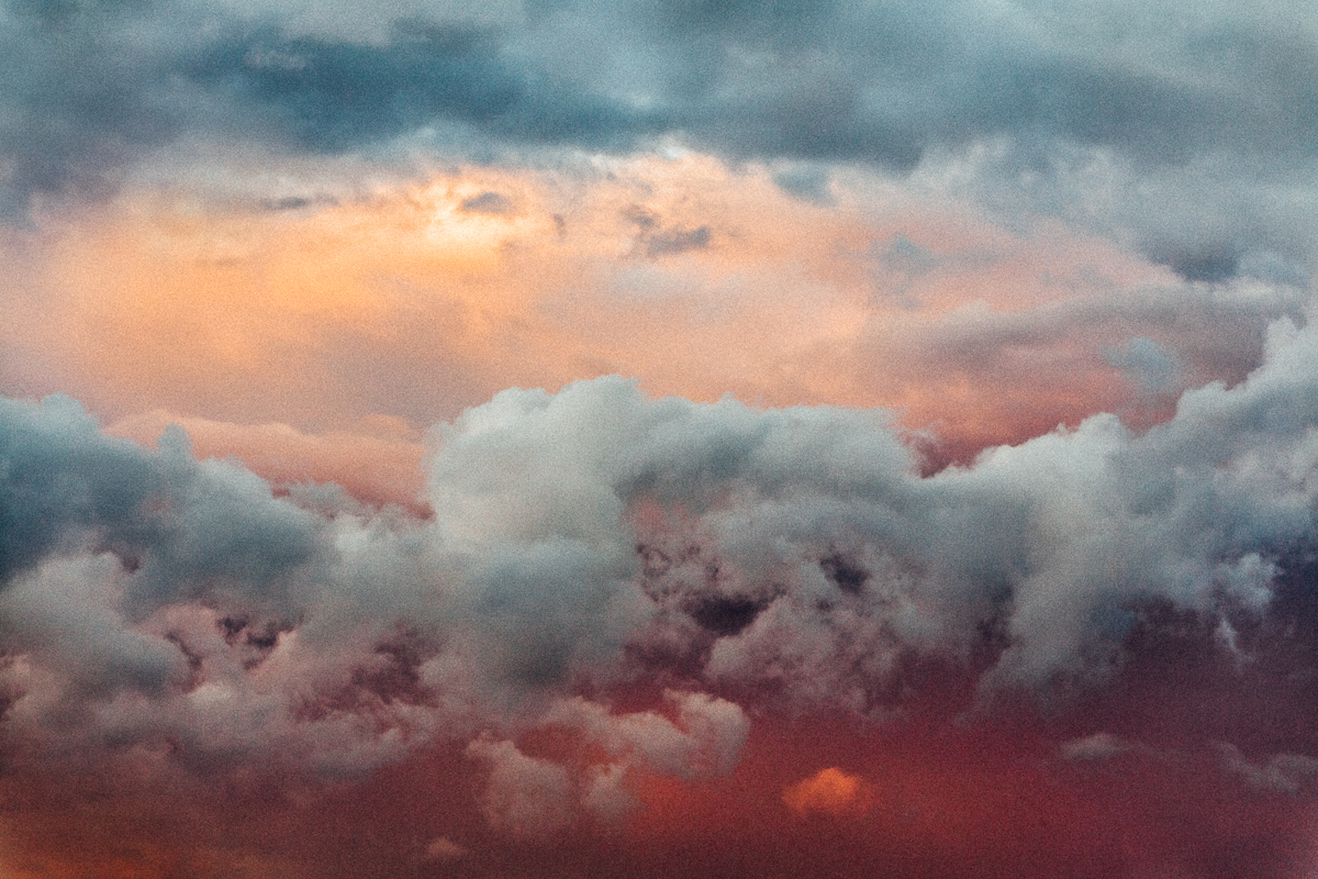 As the sky turned red, the heart turned blue