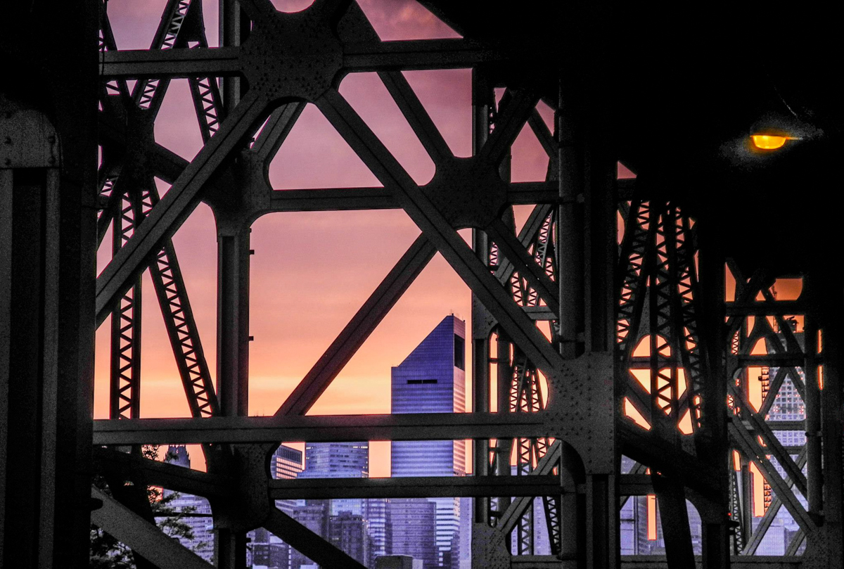 Sunset Under a Bridge