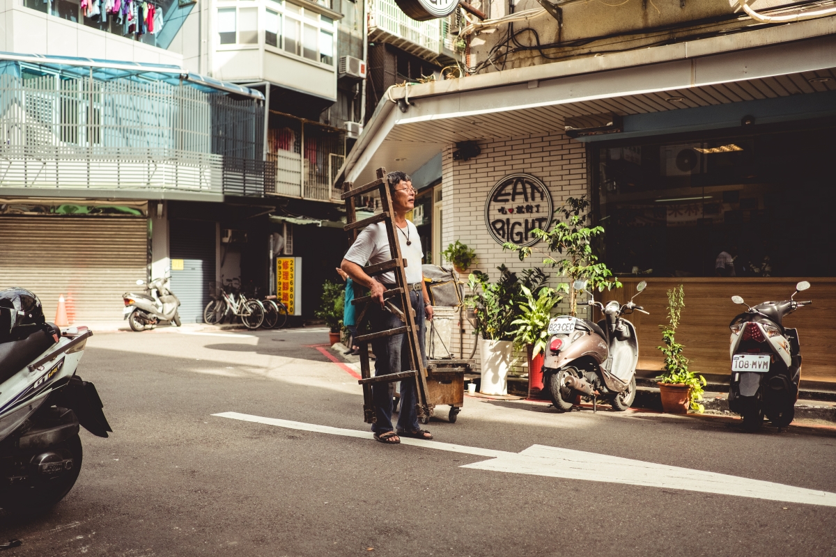 Man with a Ladder