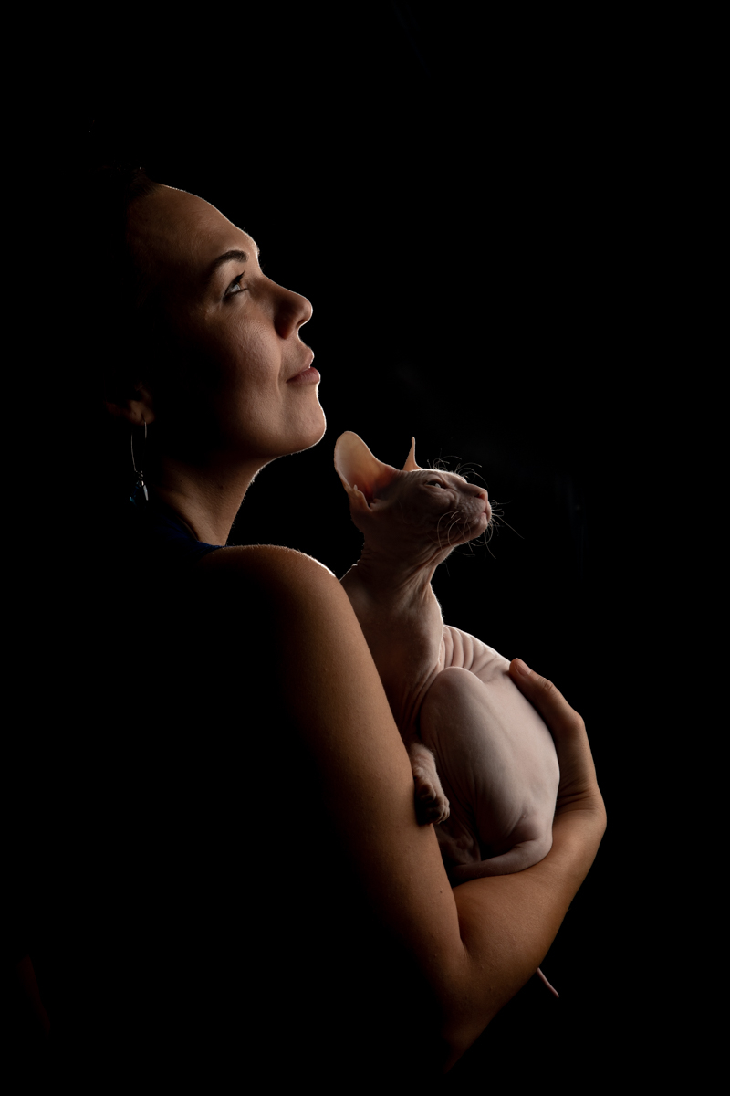 Woman and Cat