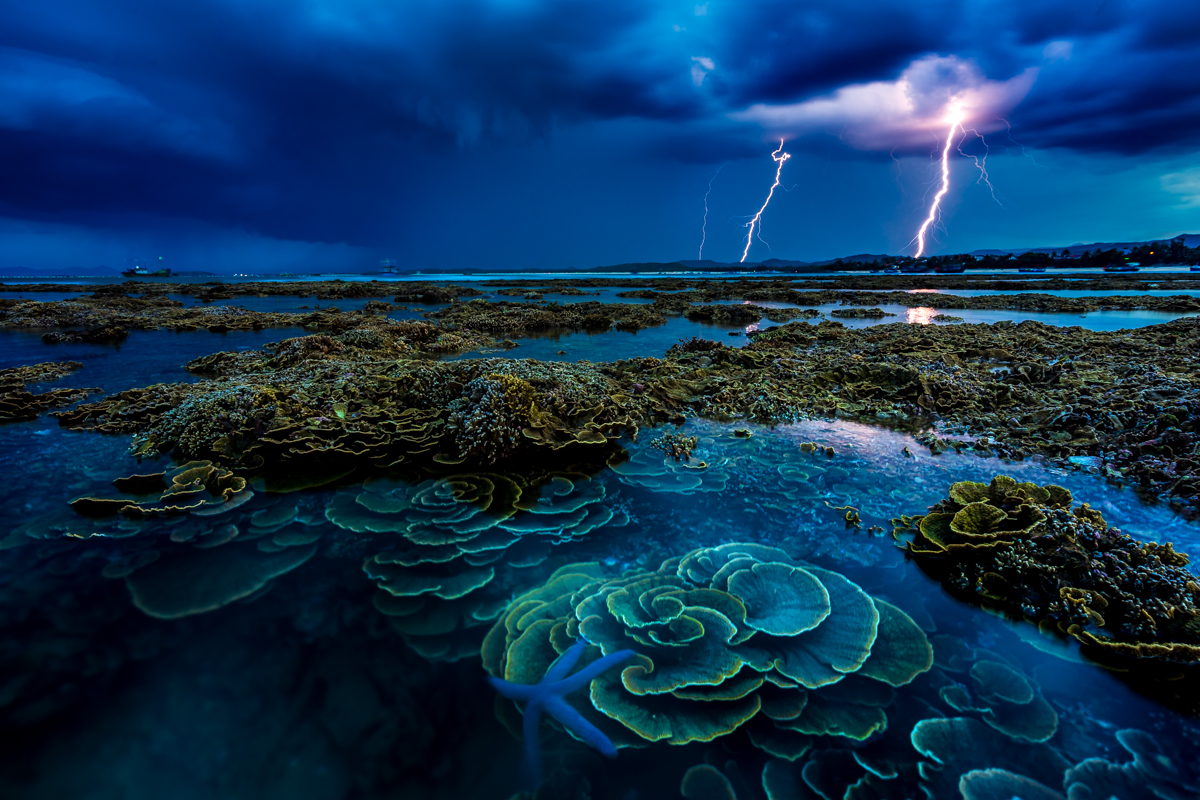 In the thunderstorm