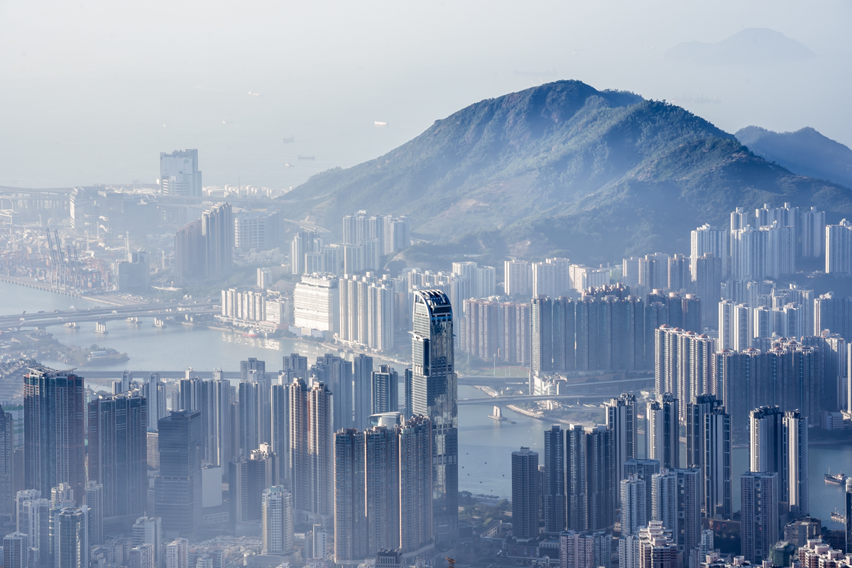 The blue mood of Hong Kong
