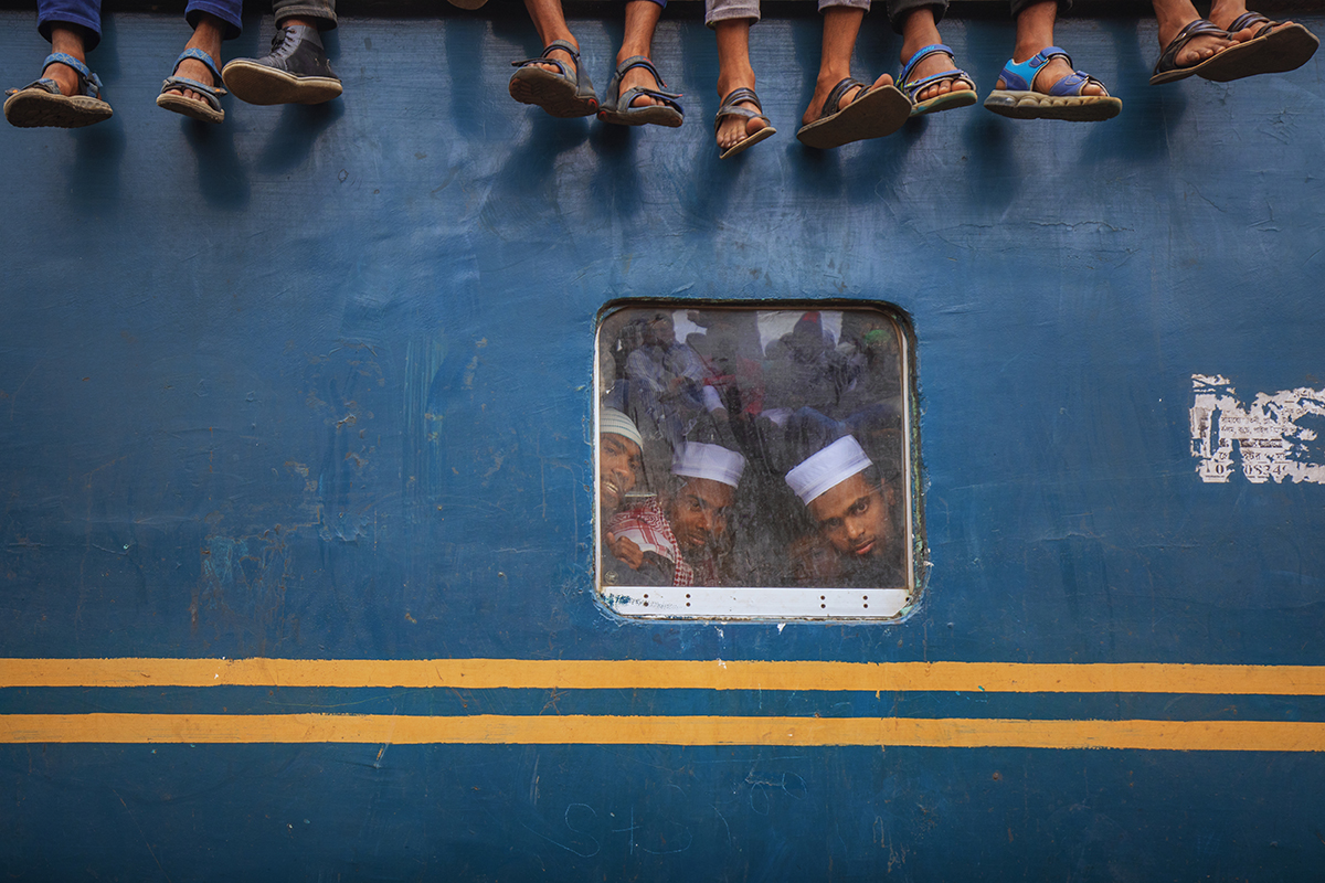 people on train