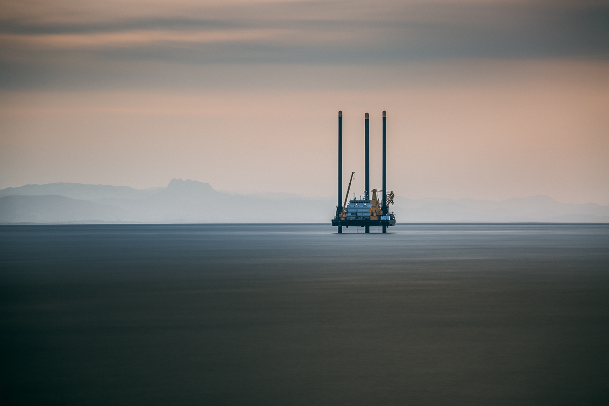 Offshore sunset