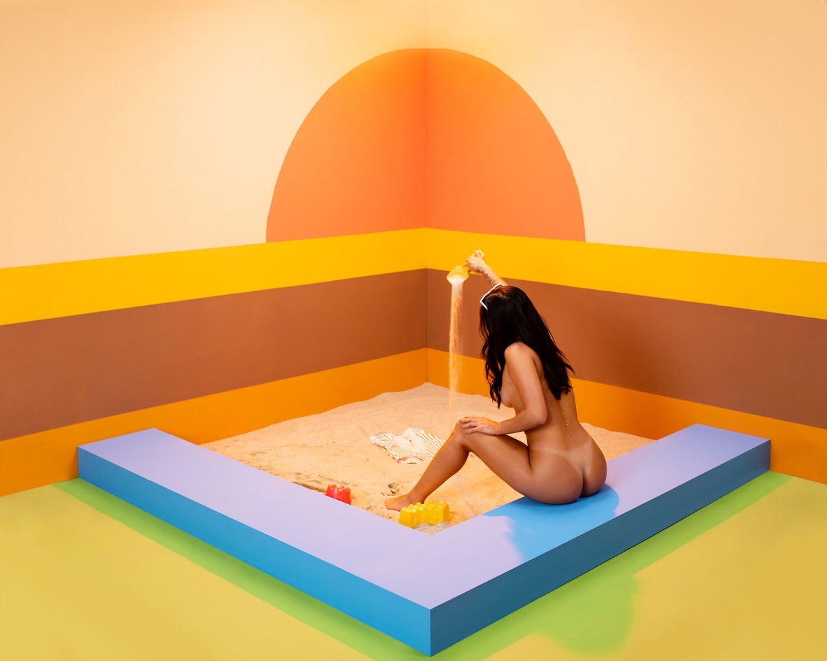 Sunset Over a Sandbox