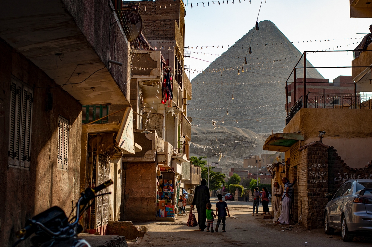 In the shadows of the Great Pyramid of Giza