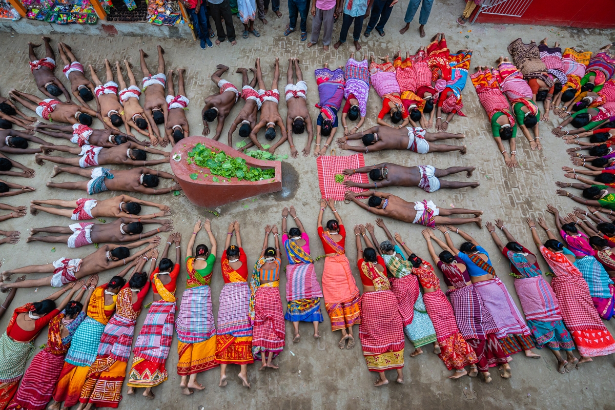Devotees At Gajan Festival
