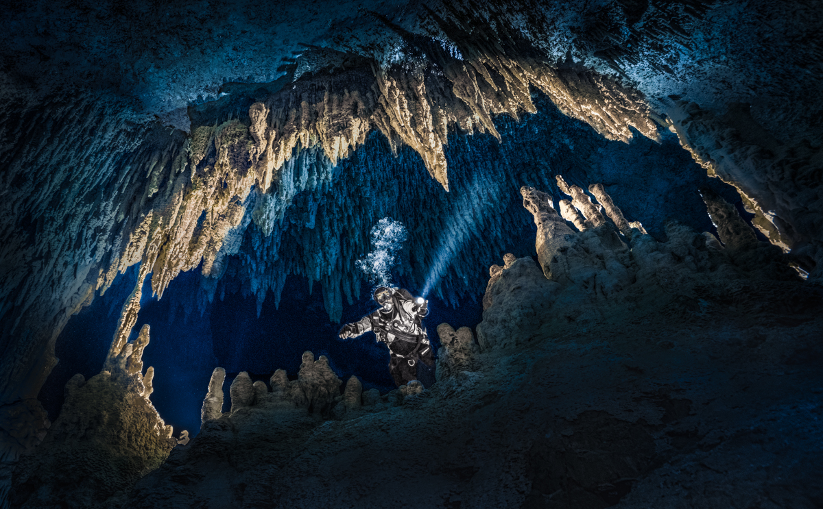 Cave diving