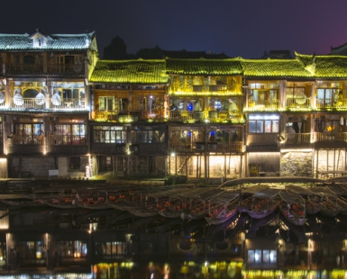 Old riverside buildings