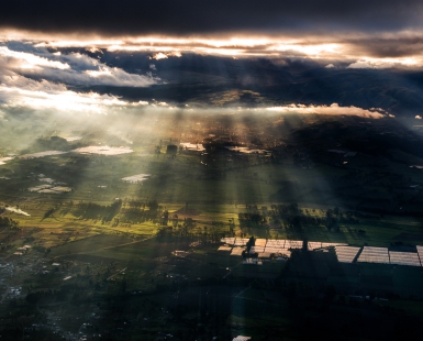 LIght rays over Ecuador