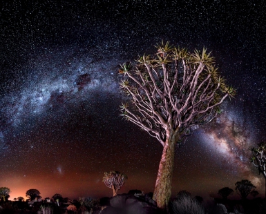 The midnight in Namibia