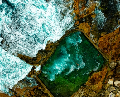 Rock swimming pool 