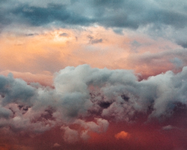 As the sky turned red, the heart turned blue
