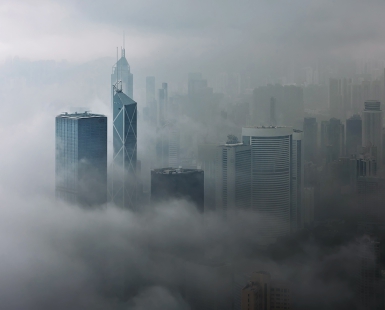 Dence Fog Over The City 