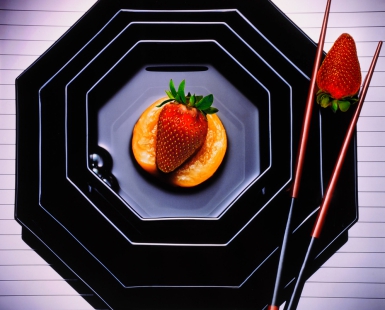 Strawberrys and Peach Dessert