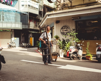 Man with a Ladder