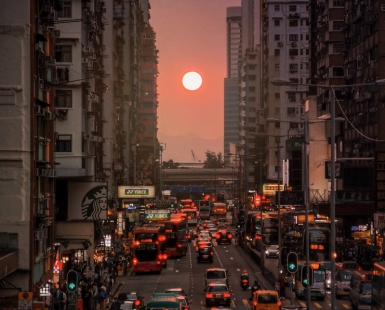 Sunset at Mongkok, Hong Kong