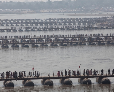 Pilgrims at Maha Kumbh Mela