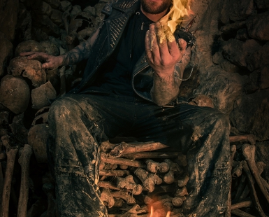 Manipulating fire on a throne of bones