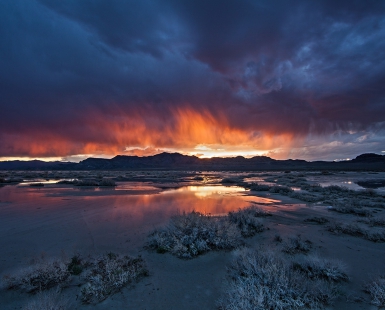 Bonnevile Salt Flats Sunset