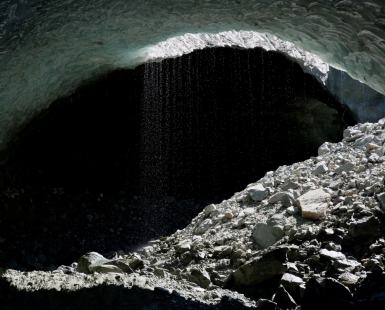 Light on Water Curtain (Zinal Glacier – August, 26th, 2016)