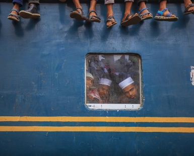 people on train