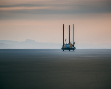 Offshore sunset