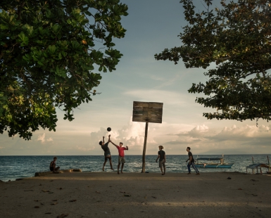 Street in the ocean