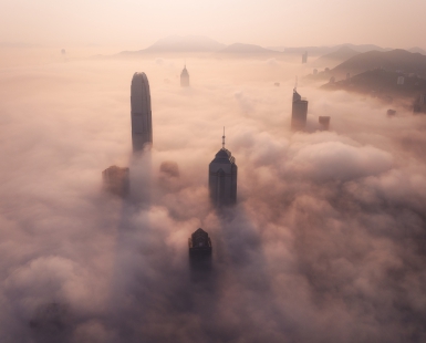 The foggy morning