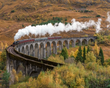 The Glenfinnan Viaduct in Autumn