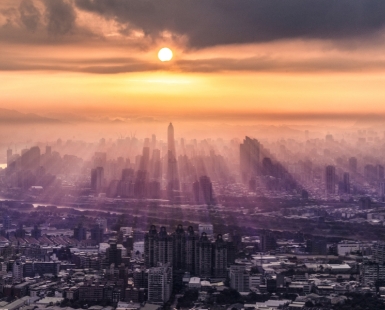 Morning light in the city