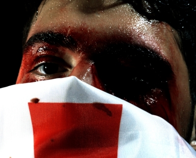 The Red on White