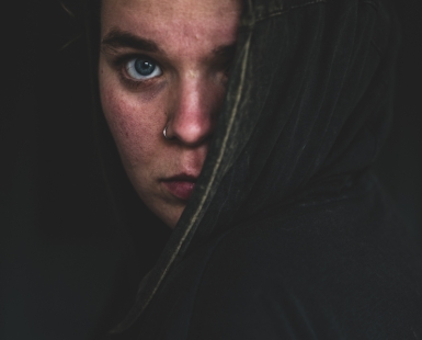 The girl in the dark
